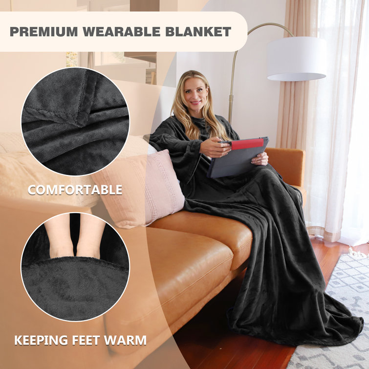 Blanket with sleeves online and feet